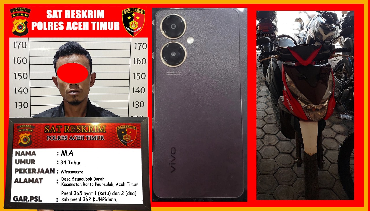 pelaku curanmor ditangkap polres aceh timur