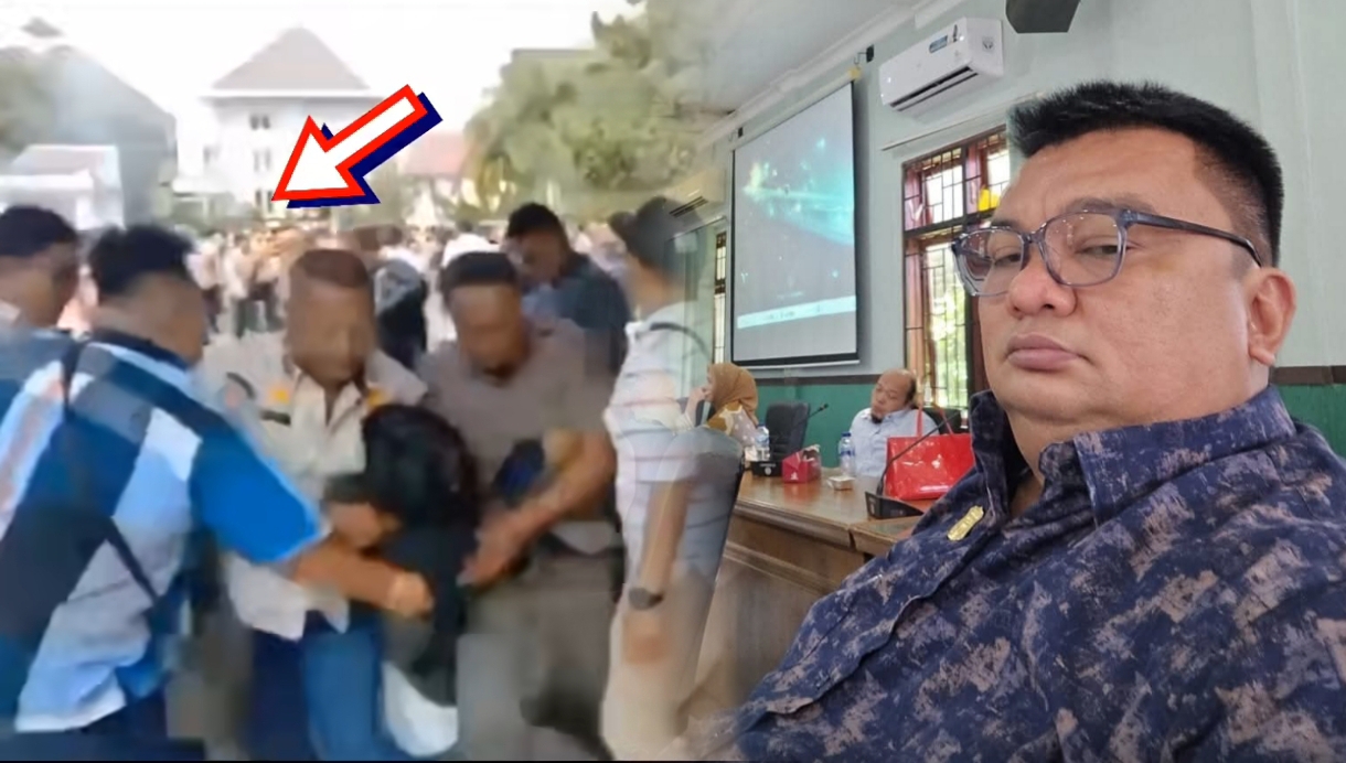 tangkapan layar video viral. (insert foto: fb robin manurung)