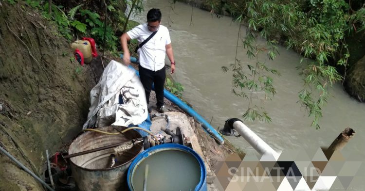Polisi gerebek tambang liar di simalungun yang sudah tak beroperasi sebulan lokasi penambangan di bantaran sungai yang tidak lagi beroperasi. ist