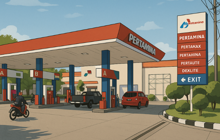 ilustrasi stasiun pengisian bahan bakar minyak alias spbu. ist