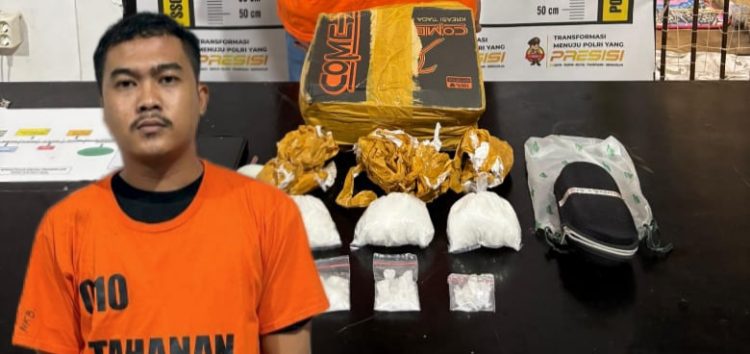 Jaringan narkoba suro terendus, polisi sita 3,3 ons sabu tersangka diamankan kepolisian. ist