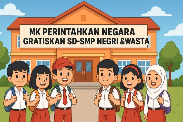 Mk putuskan sekolah sd-smp negeri & swasta digratiskan ilustrasi