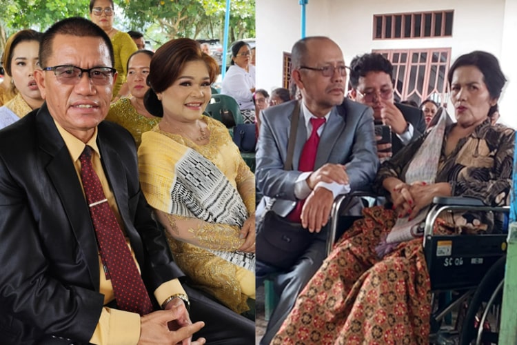 Cinta dua budaya: wanda mehangga sinamo dan asri yuni pratiwi saragih satukan hati dalam prosesi pra nikah sakral orang tua wanda, st. ferry sp sinamo, sh, mh dan hennawati saragih, sp, (kiri).orang tua asri, jerdiaman saragih, spd dan ibu sarmaulina br purba, sp. (kanan).