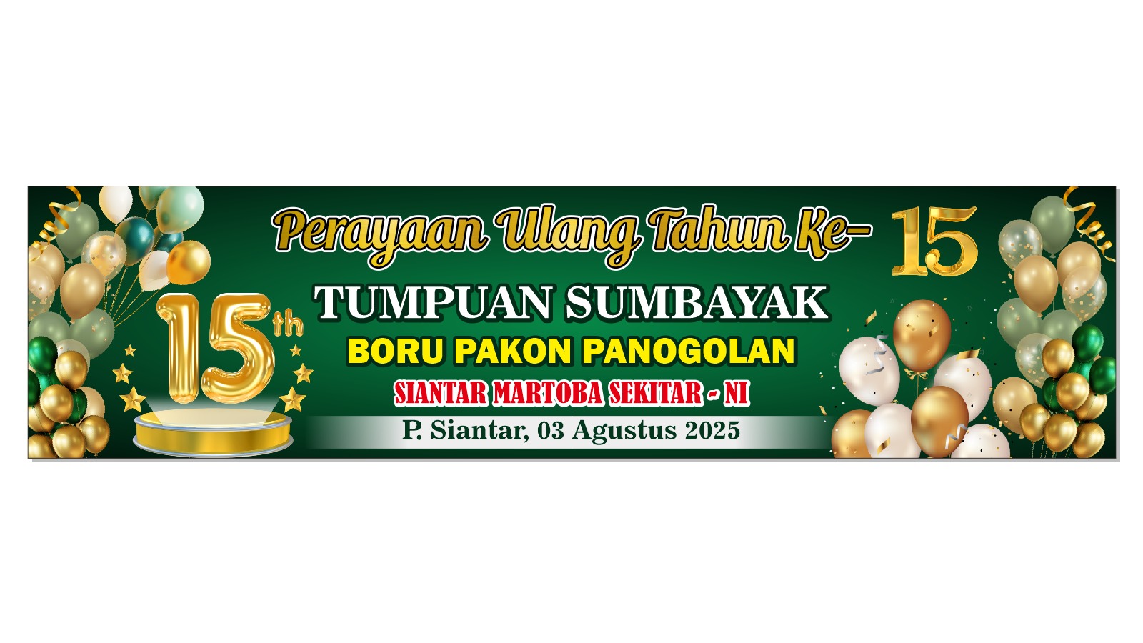 tumpuan sumbayak-boru panogolan siantar martoba gelar syukuran hut ke-15, teguhkan semangat kekeluargaan.