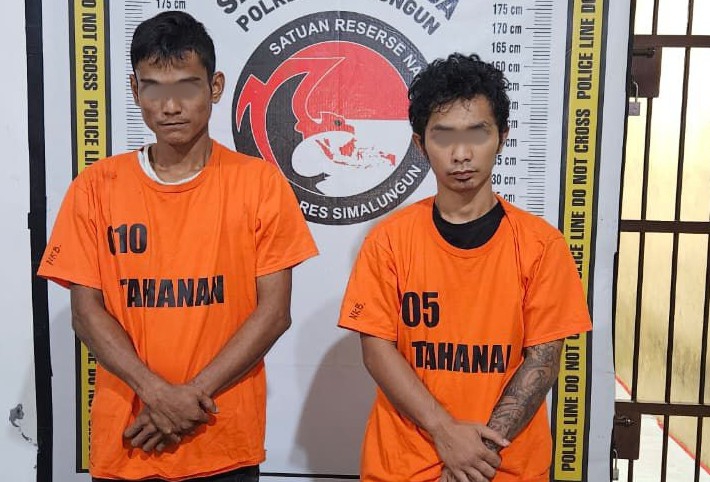 Dua tersangka pasca dibekuk