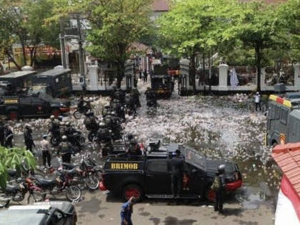 Istana tegaskan tak ada korban jiwa dalam aksi unjuk rasa di pati aksi demonstrasi menuntut pencopotan bupati pati, sudewo, di kabupaten pati, jawa tengah, pada rabu, 13 agustus 2025.
