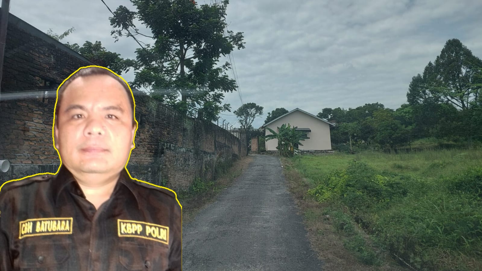 Jalan perumahan yang terancam ditutup. insert: Charles Batubara. (foto: ist)