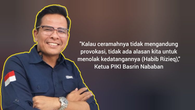 Berbeda dengan gamki, piki pematangsiantar terima kehadiran habib rizieq basrin nababan. ist