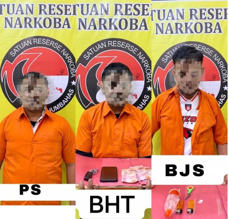 3 tersangka yang diciduk.