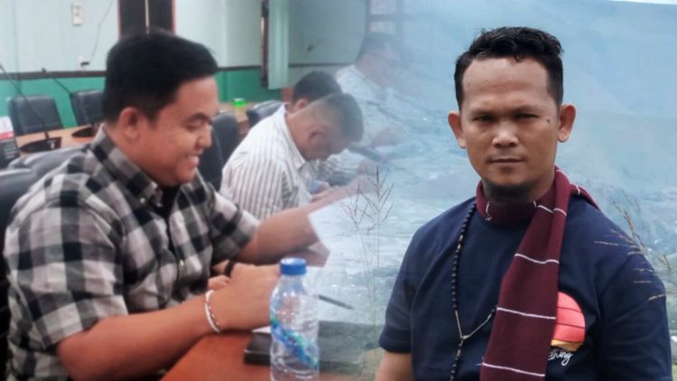 Pedagang kritik usulan anggota dprd siantar yang perjuangkan pesta kembang api berbiaya setengah miliar immanuel lingga (kiri) dan agus butar-butar. (foto/ sinata)