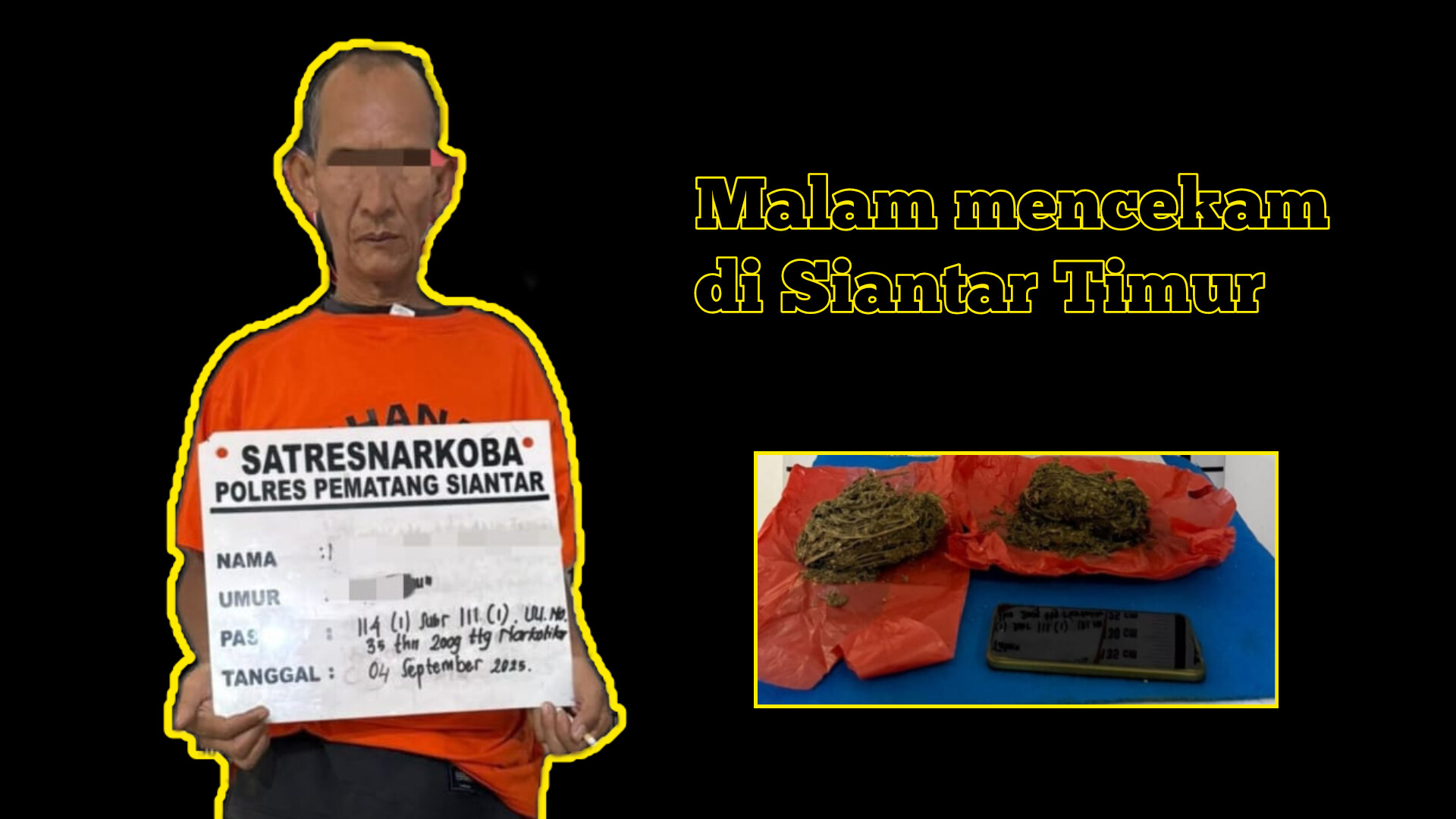 karung misterius di motor pria paruh baya ternyata berisi ganja