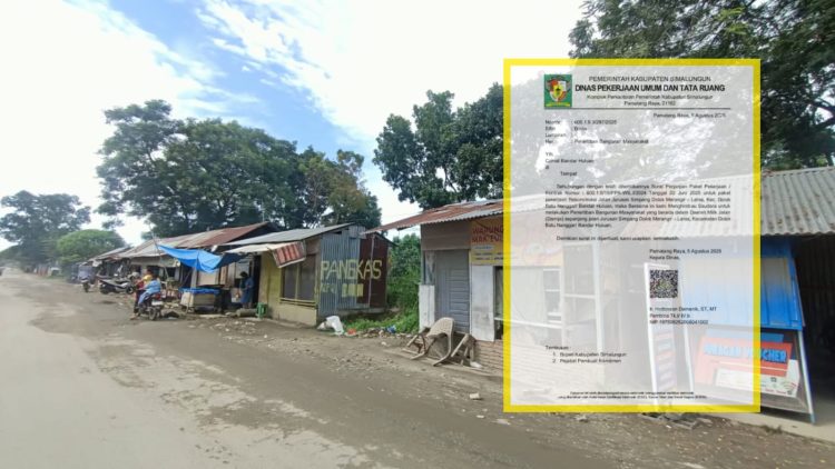 Kios liar di Bandar Huluan terancam dibongkar. (foto: sinata/sawal)