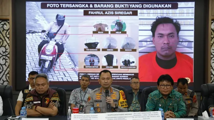 polrestabes medan mengungkap detail bagaimana cara mantan sopir hakim pn medan masuk melalui kunci yang ditinggalkan, lalu membakar rumah.