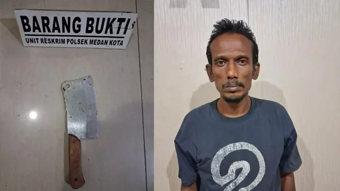 Pria mengamuk bawa sajam di medan maimun, polisi bergerak kilat amankan pelaku seorang pria mengamuk sambil membawa senjata tajam di jalan pegadaian, medan maimun, sabtu sore.